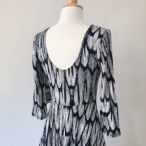 EXPRESS • Black & White A-Line Dress